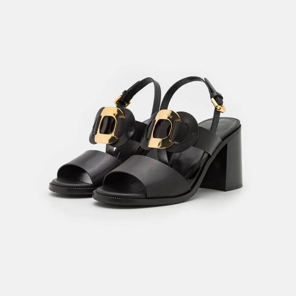 SEE BY CHLOE CHANY LEATHER HEELED SANDALS - Picture 1 of 7